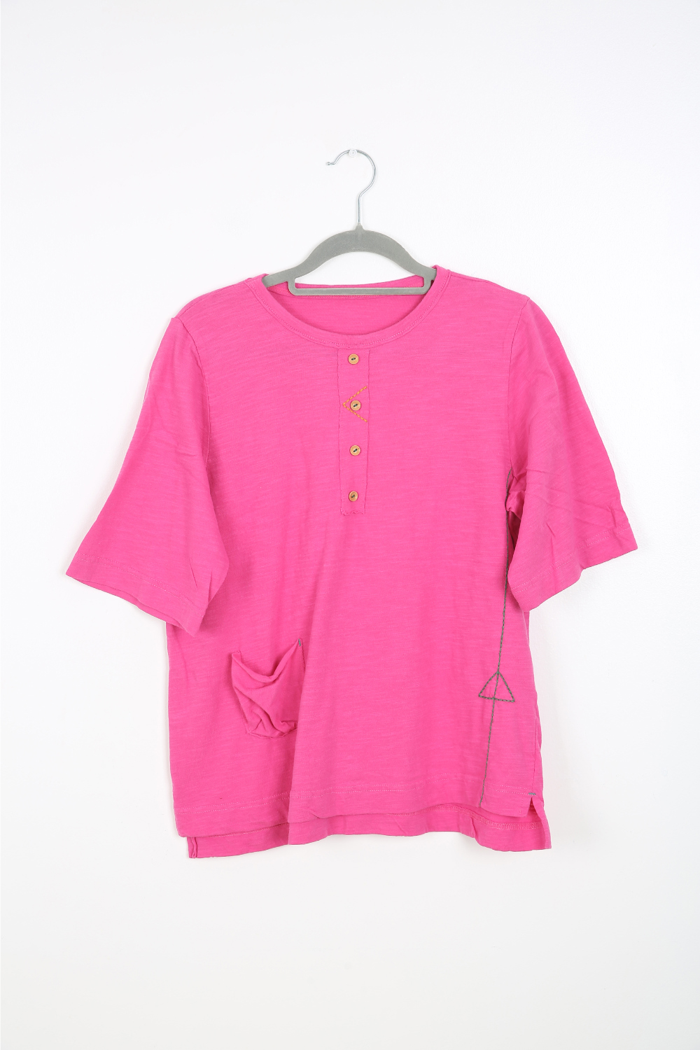 반팔 티셔츠 핑크 색상 이미지-S1L17